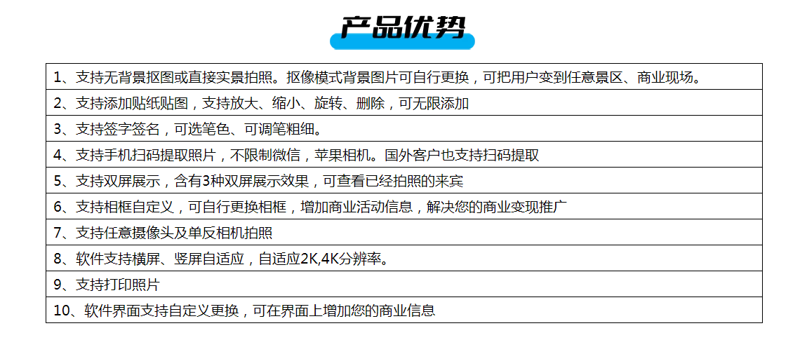 六合一功能大頭貼拍照機(jī)